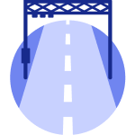 Illustration of a toll road
